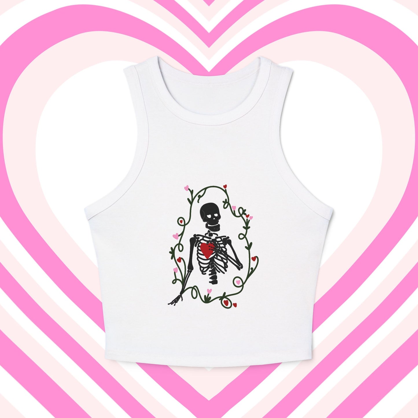 "Cold Dead Heart" Rib Micro Tank Top