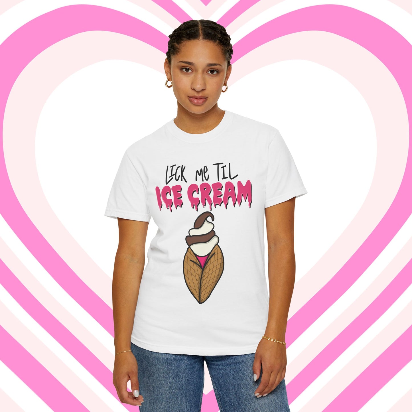 "Lick Me Til Ice Cream" Short Sleeve Tee