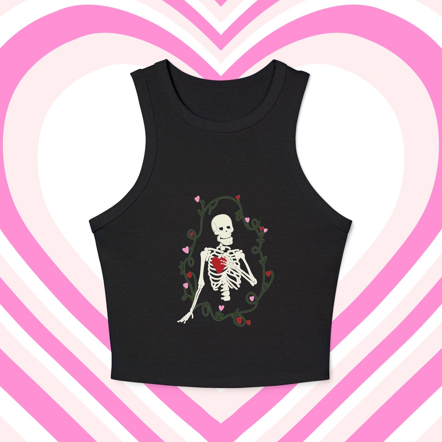 "Cold Dead Heart" Rib Micro Tank Top