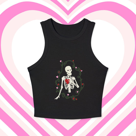 "Cold Dead Heart" Rib Micro Tank Top