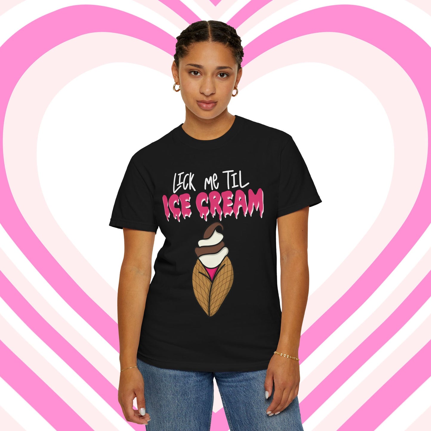 "Lick Me Til Ice Cream" Short Sleeve Tee